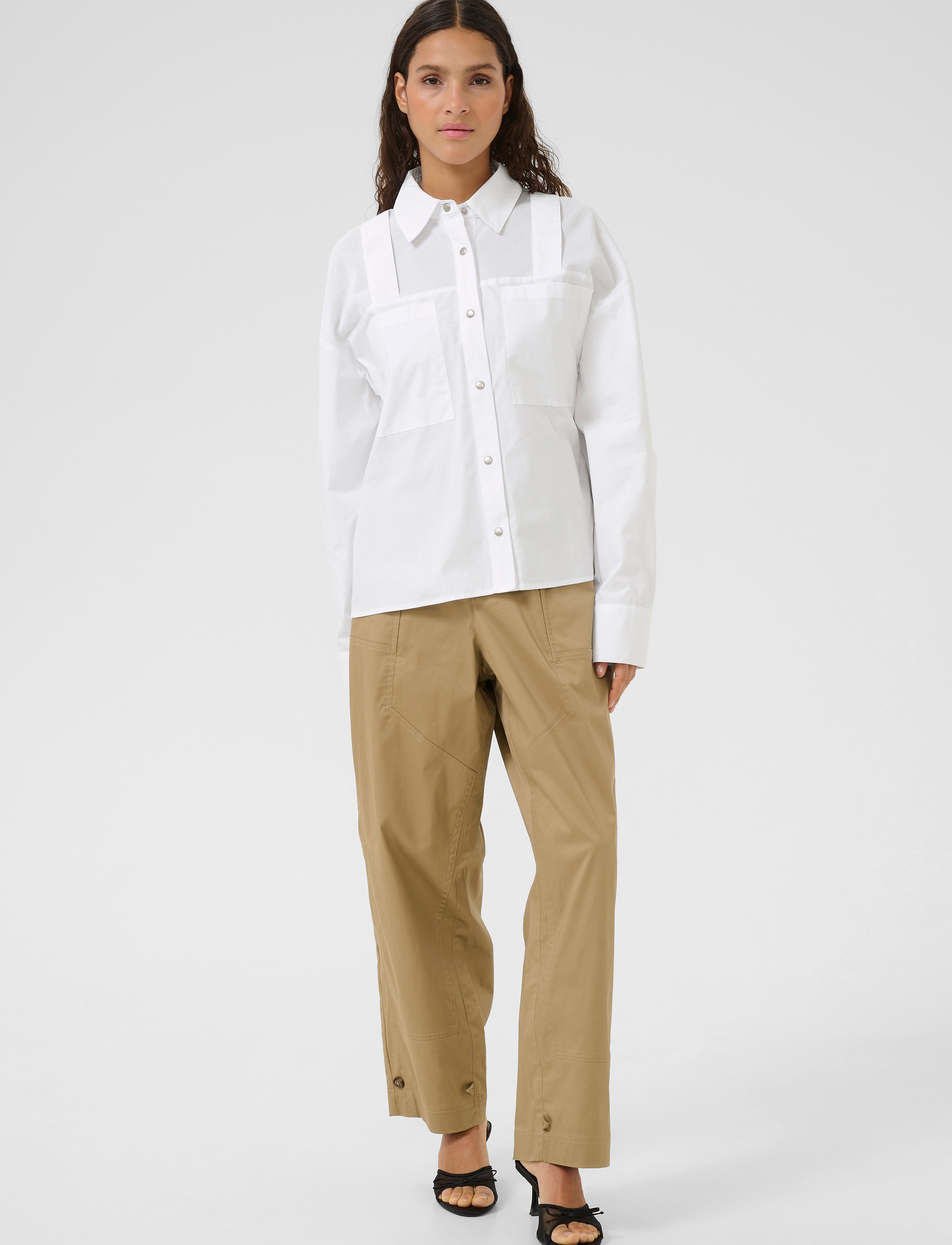 Karen By Simonsen Kbumali Shirt, 42, White, Skjorter > Langærmede, Dame