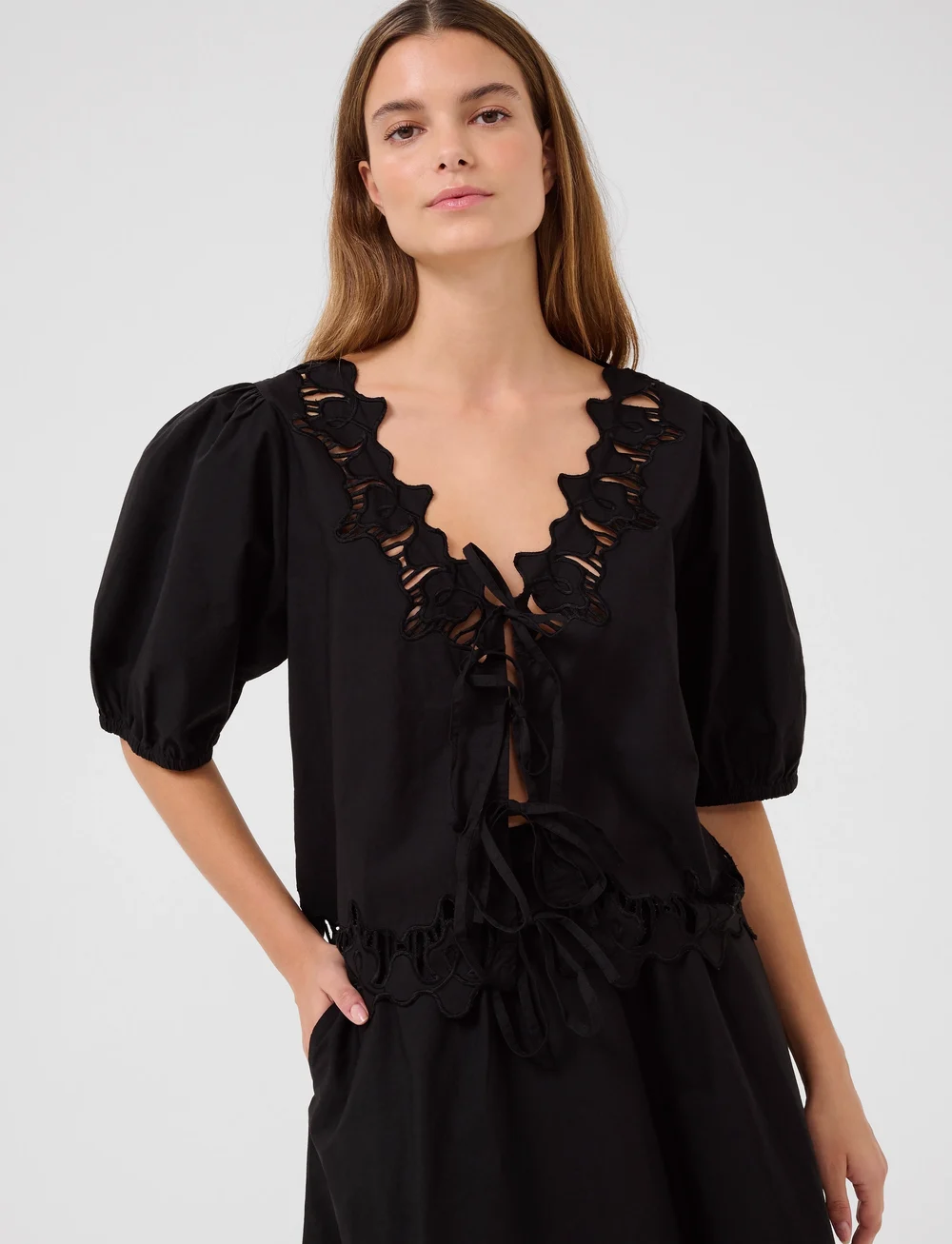 Karen By Simonsen - KBVictoria Blouse - lühikeste varrukatega pluusid - meteorite - 0