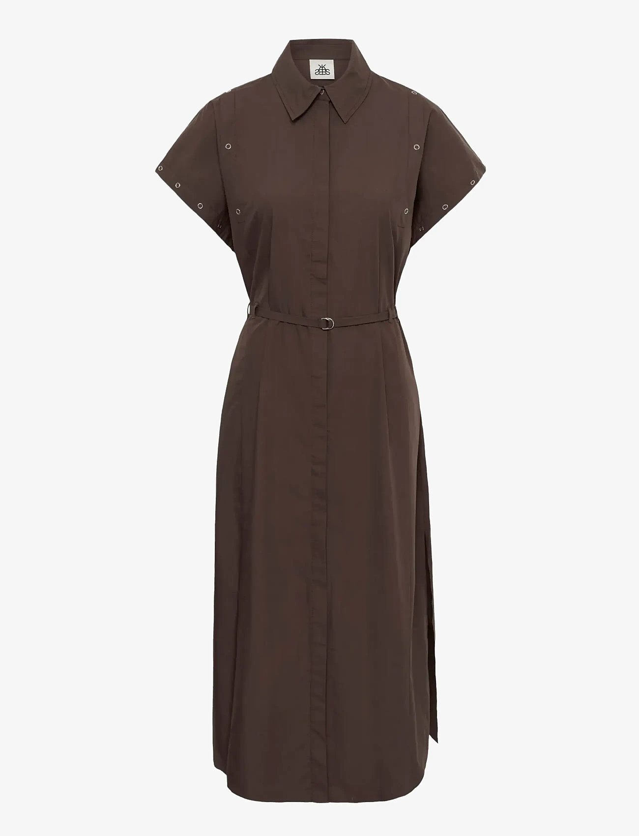 Karen By Simonsen - KBVicky Dress - skjortekjoler - chocolate martini - 1