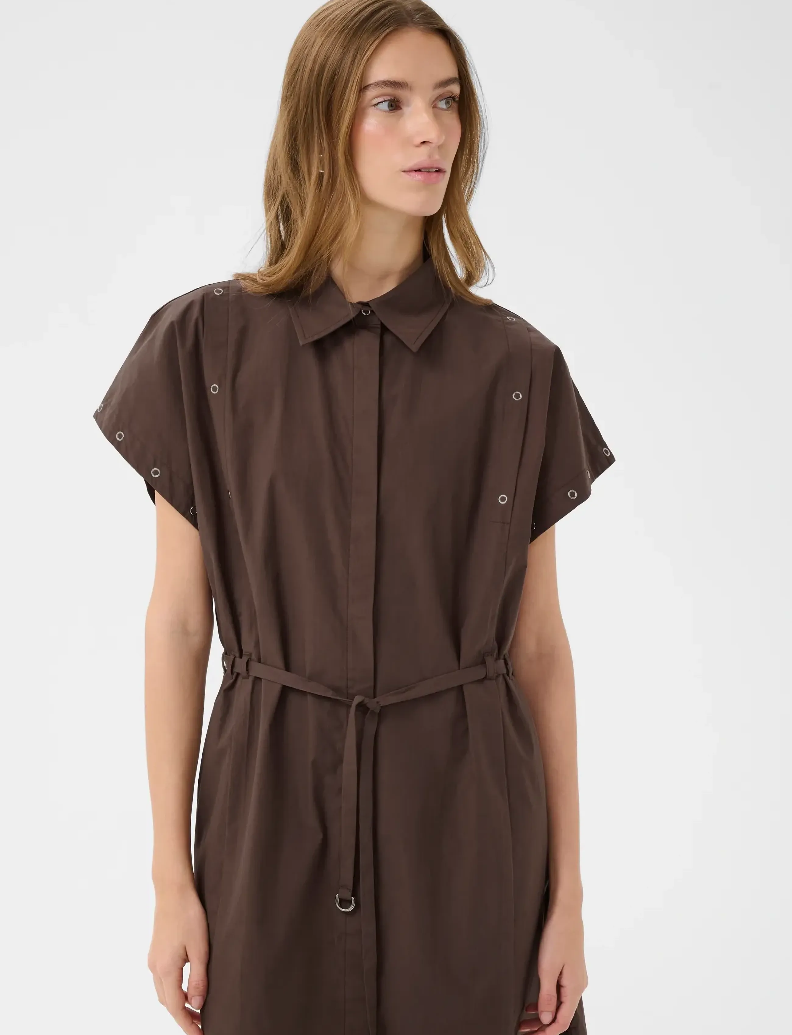 Karen By Simonsen Kbvicky Dress, 38, Brown, Kjoler > Knælange Og Midi, Dame