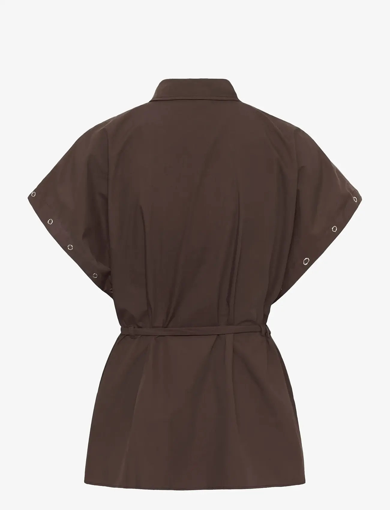 Karen By Simonsen - KBVicky Shirt - short-sleeved shirts - chocolate martini - 2