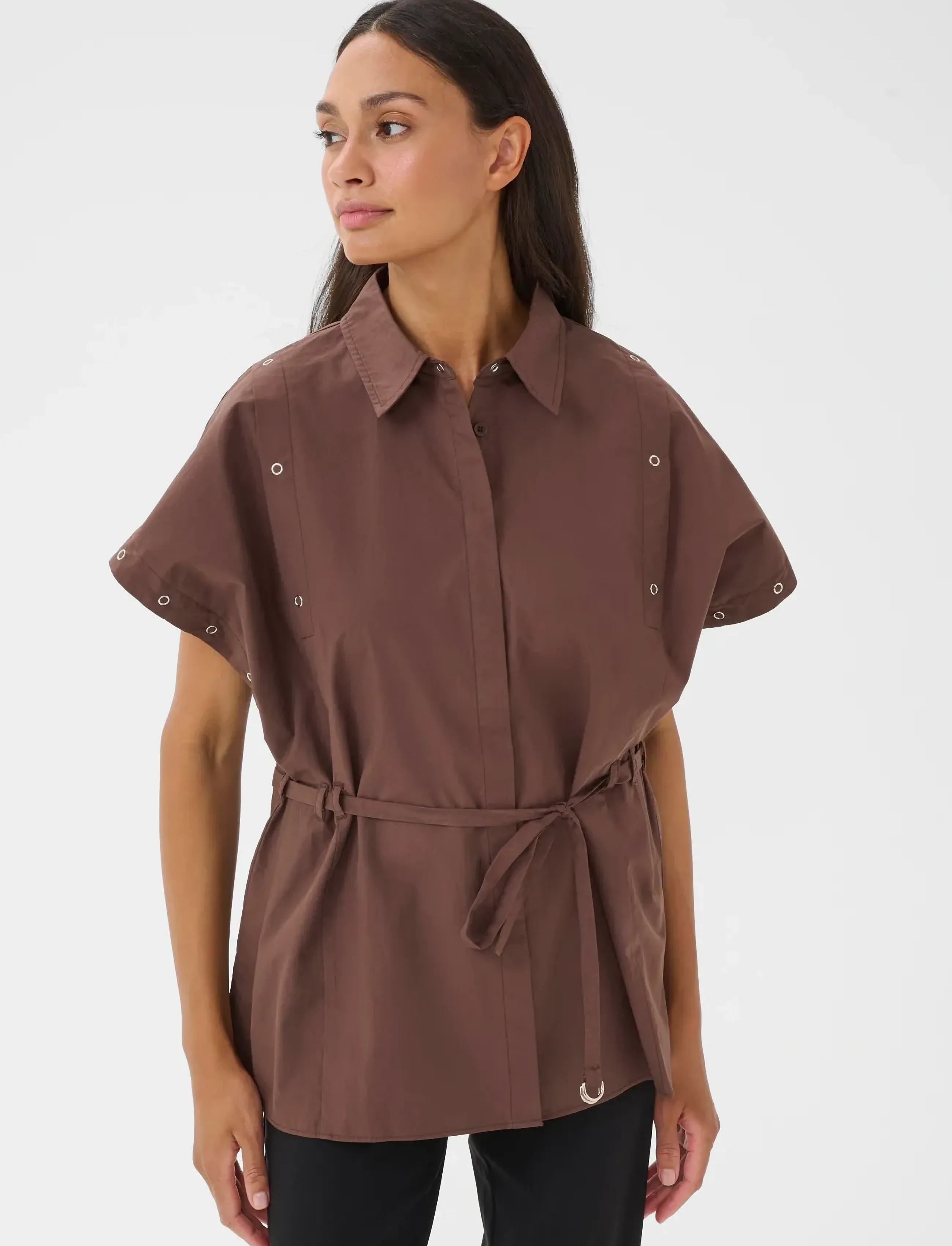 Karen By Simonsen Kbvicky Shirt, 42, Brown, Skjorter > Kortærmede, Dame