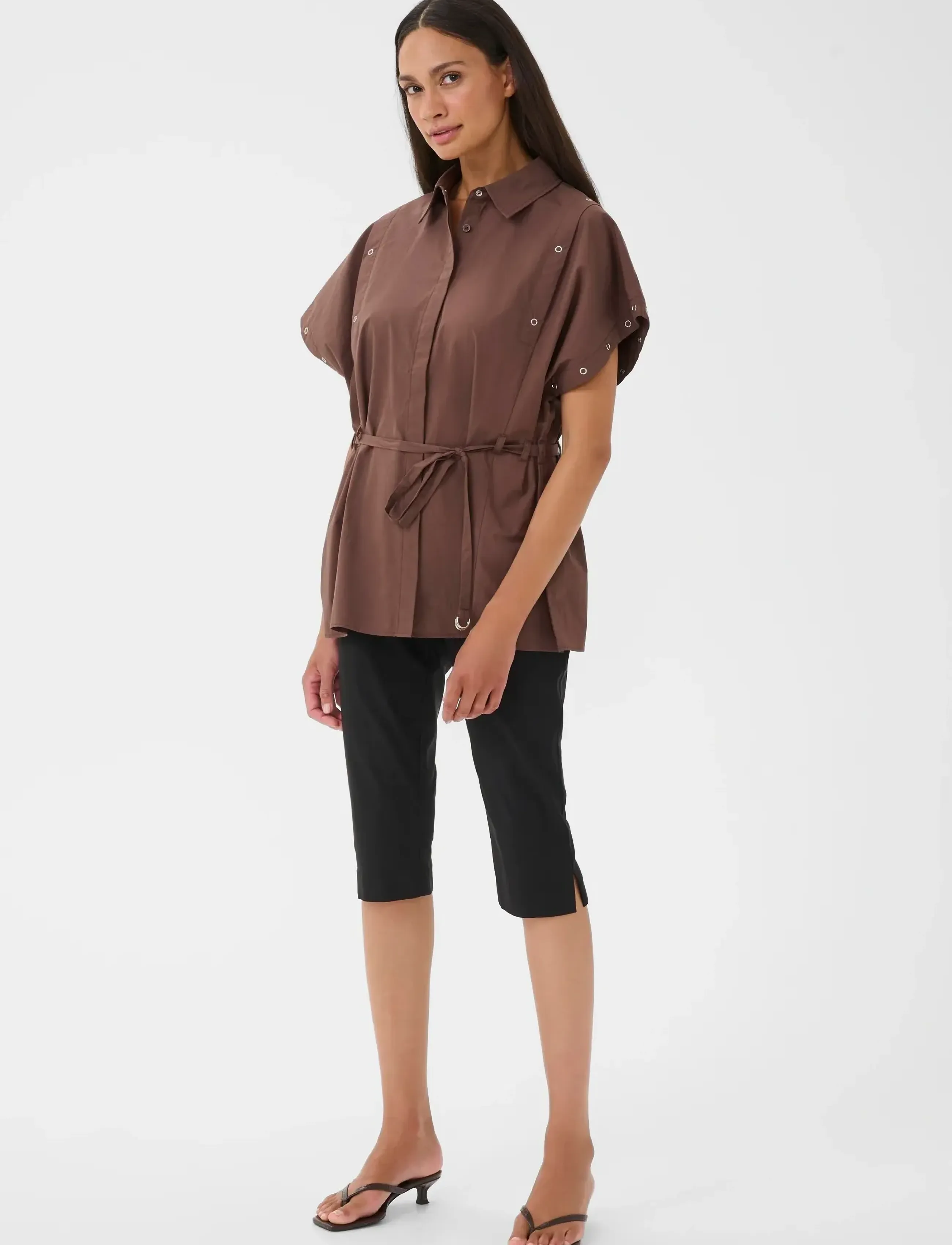 Karen By Simonsen - KBVicky Shirt - short-sleeved shirts - chocolate martini - 3