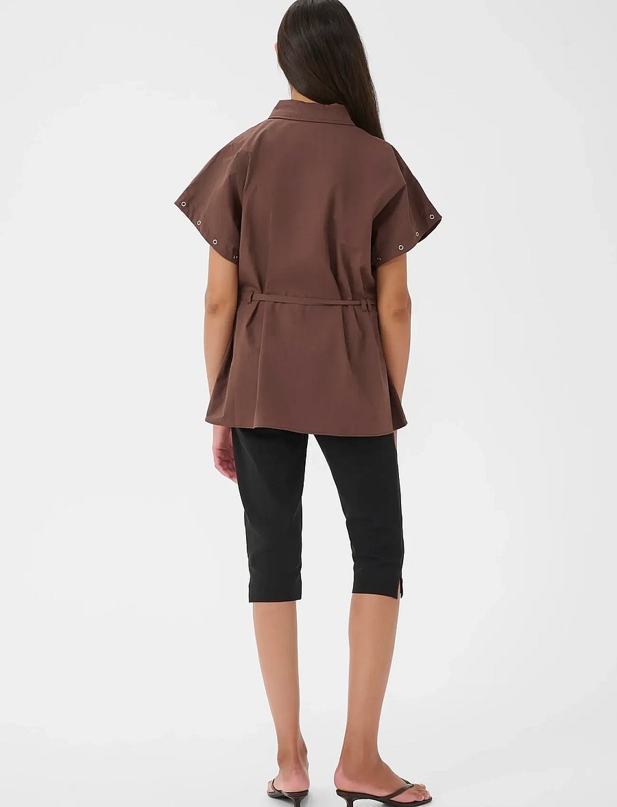 Karen By Simonsen - KBVicky Shirt - kurzärmlige hemden - chocolate martini - 4