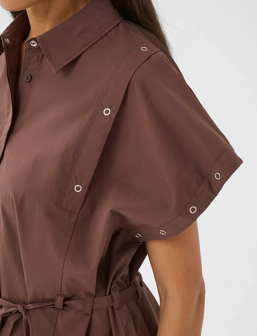 Karen By Simonsen - KBVicky Shirt - kurzärmlige hemden - chocolate martini - 5