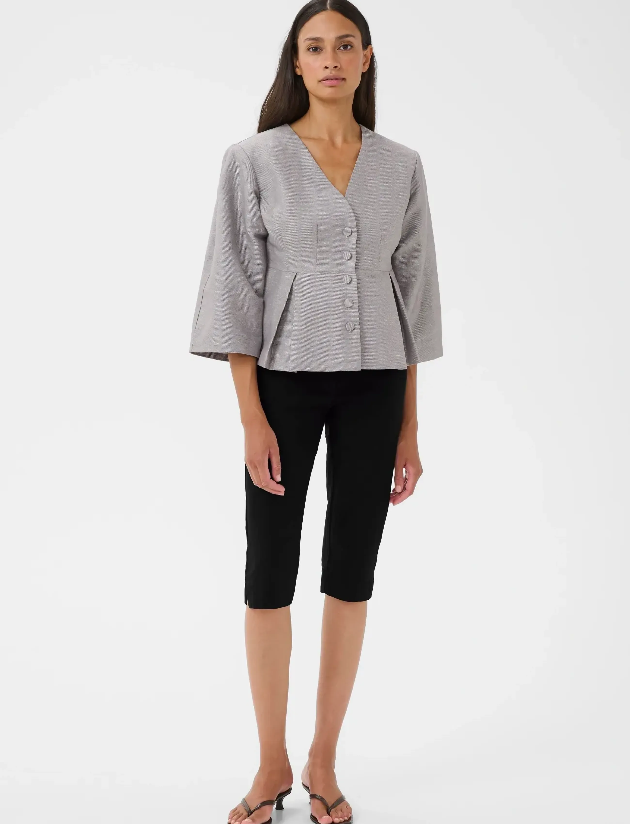 Karen By Simonsen - KBViben Capri Pants - meteorite - 3