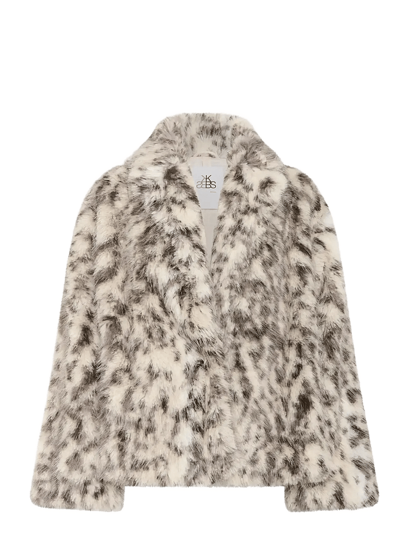 Karen By Simonsen - KBAmira Fur Coat - faux fur jakker - white and black fur - 1