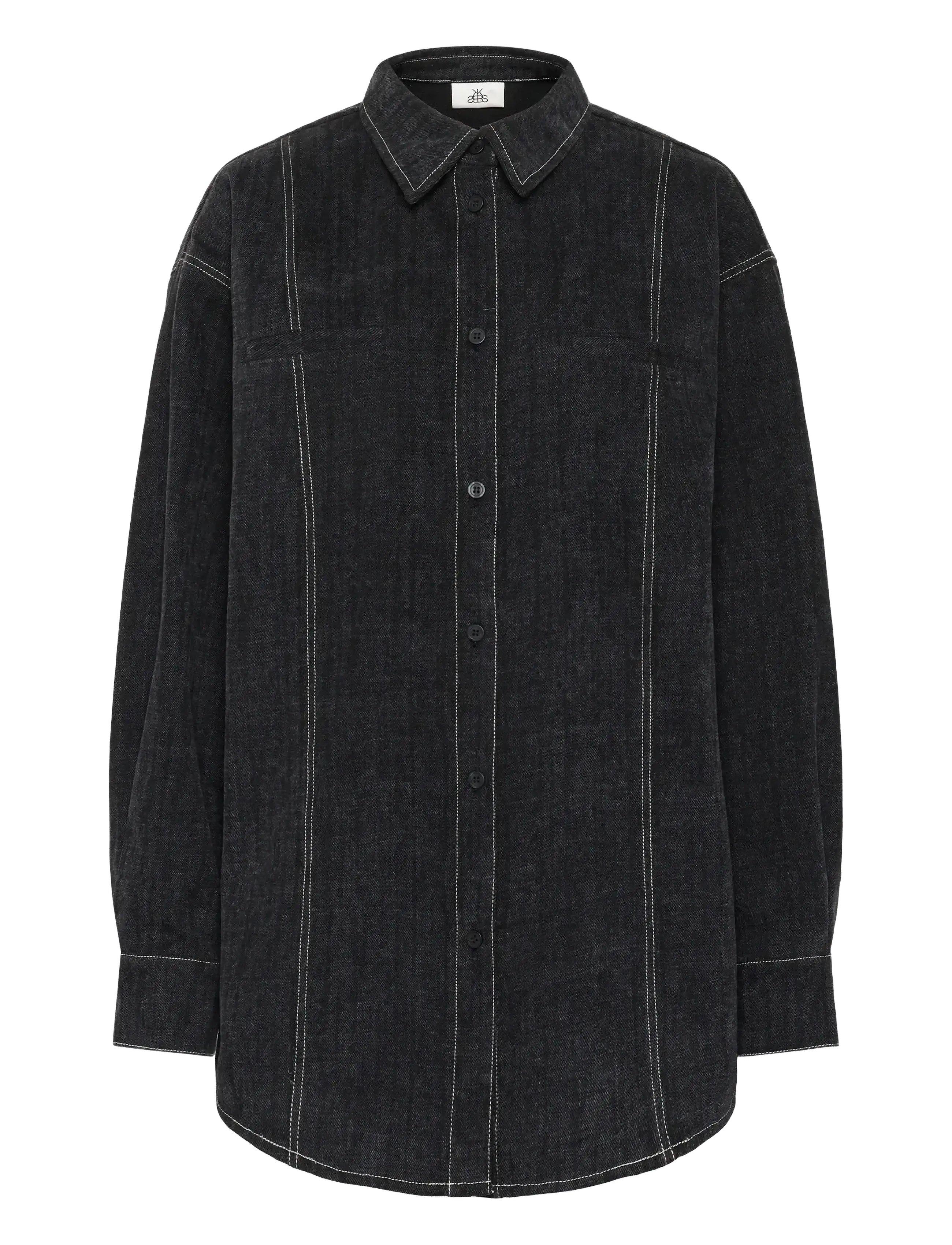 Karen By Simonsen KBBeverly Denim Shirt - Tøj - DARK GREY DENIM / grey