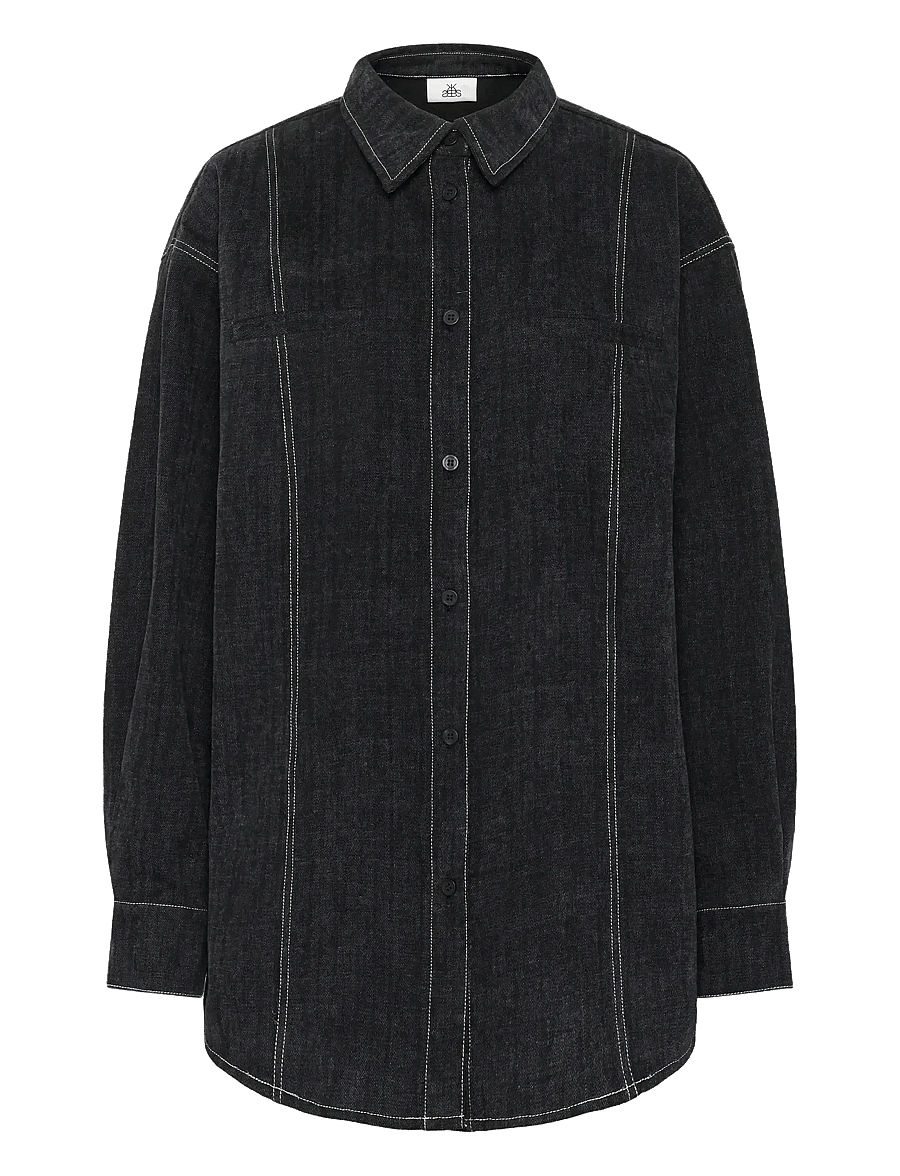 Karen By Simonsen - KBBeverly Denim Shirt - jeanshemden - dark grey denim - 1
