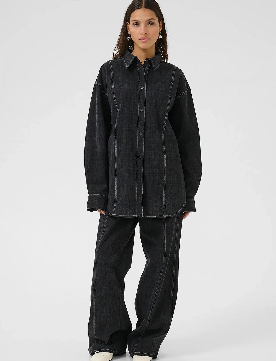 Karen By Simonsen - KBBeverly Denim Shirt - jeanshemden - dark grey denim - 3