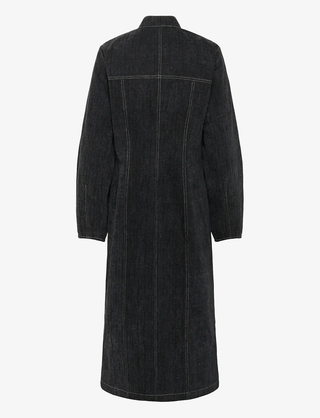 Karen By Simonsen - KBBeverly Denim Dress - skjortekjoler - dark grey denim - 1