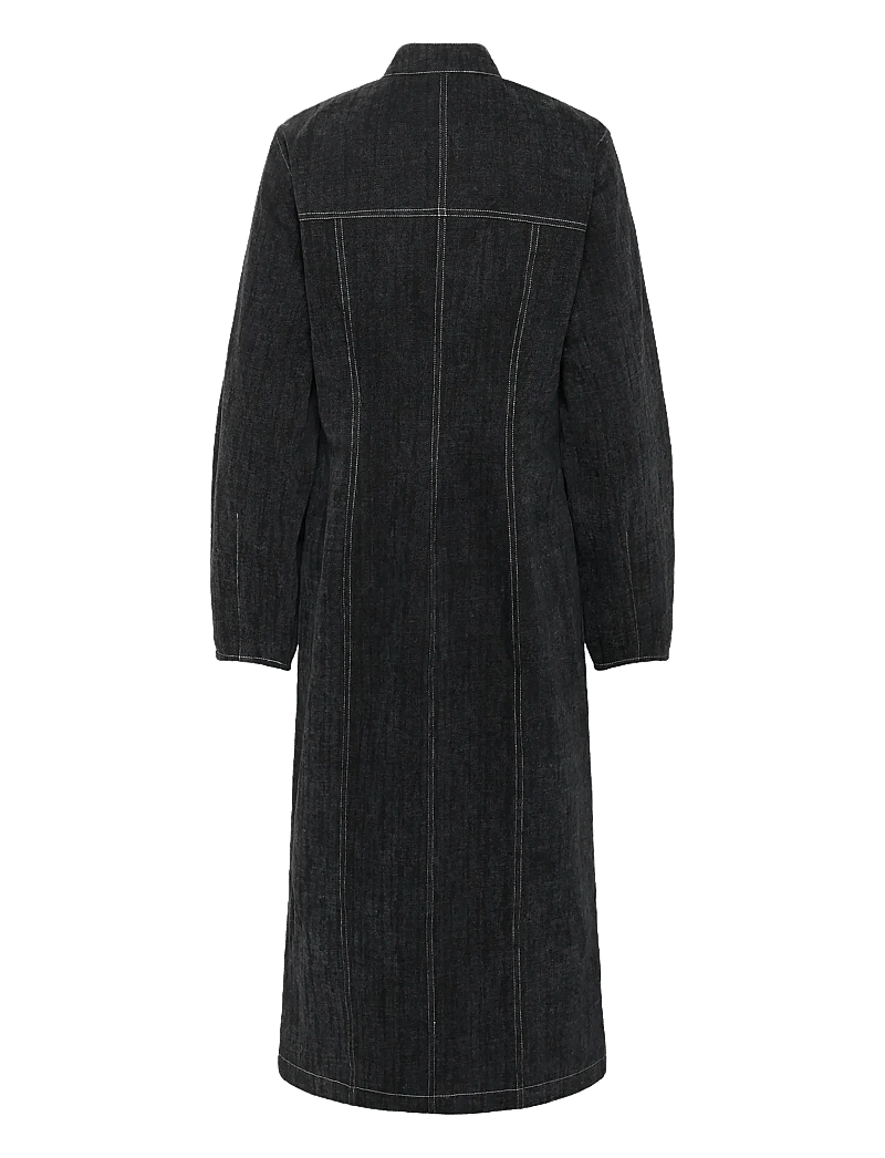 Karen By Simonsen - KBBeverly Denim Dress - skjortekjoler - dark grey denim - 1