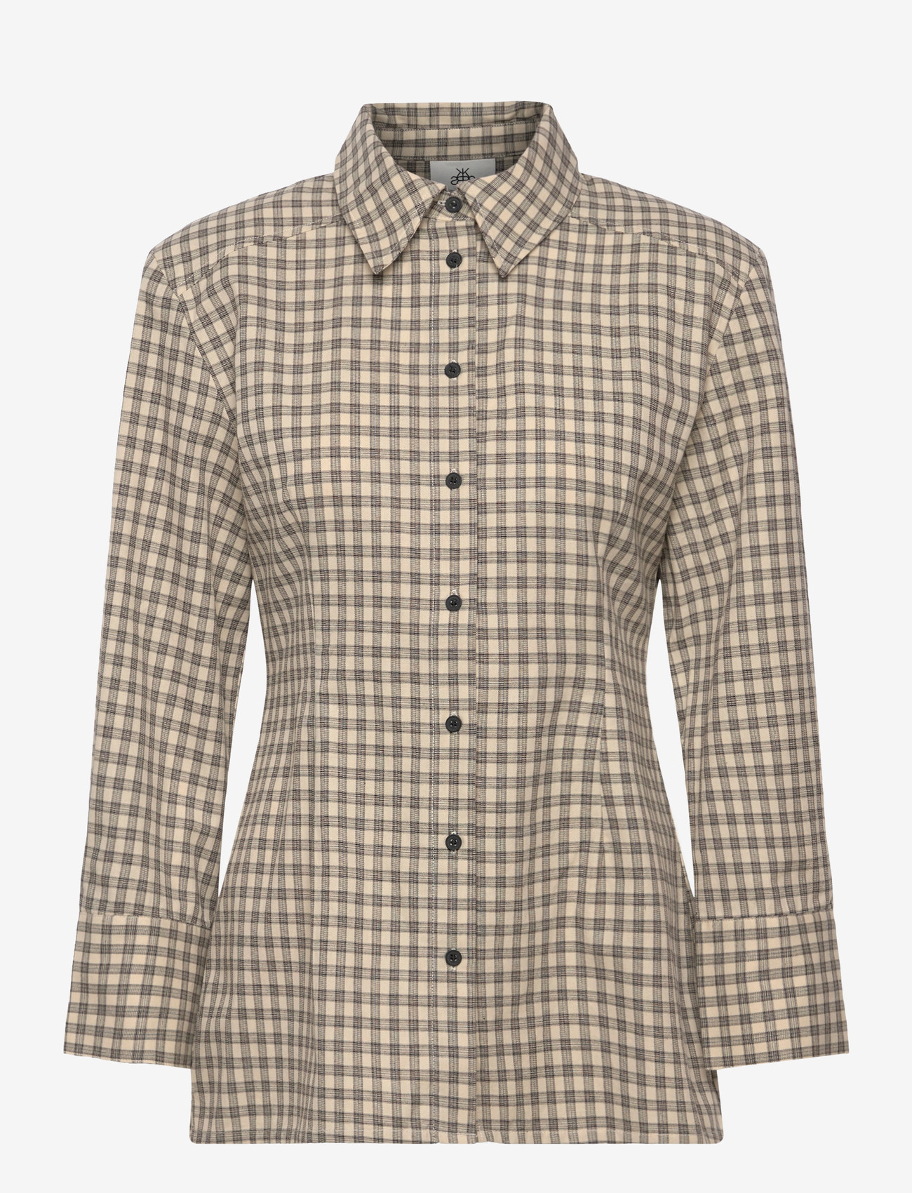 Karen By Simonsen - KBBillie Shirt - long-sleeved shirts - pebble check - 0