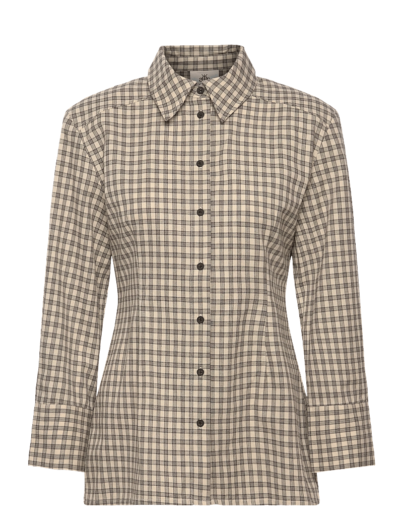 Karen By Simonsen - KBBillie Shirt - langærmede skjorter - pebble check - 0