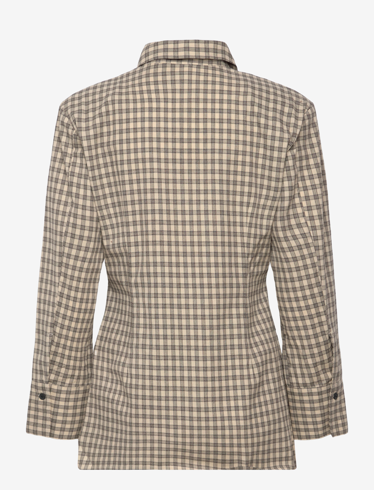 Karen By Simonsen - KBBillie Shirt - long-sleeved shirts - pebble check - 1