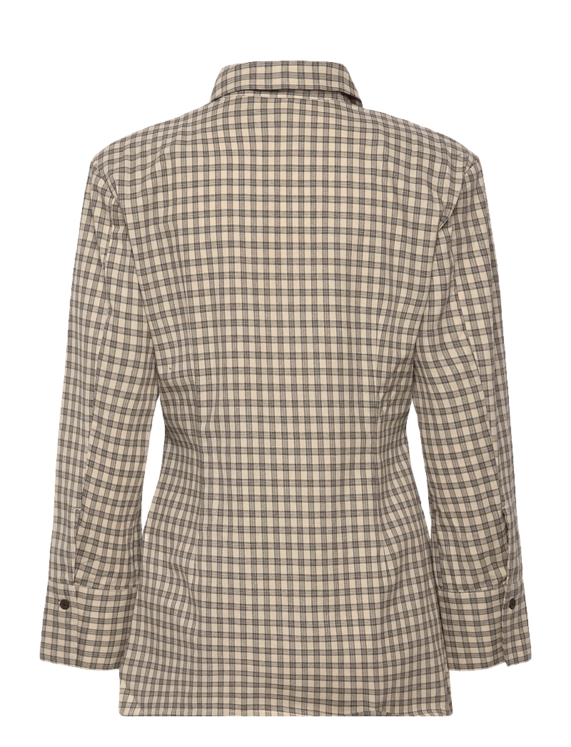 Karen By Simonsen - KBBillie Shirt - langærmede skjorter - pebble check - 1
