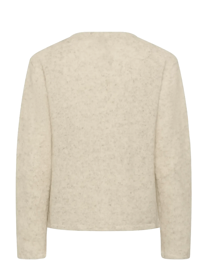 Karen By Simonsen - KBZelda Round neck Cardigan - cardigans - egret - 2