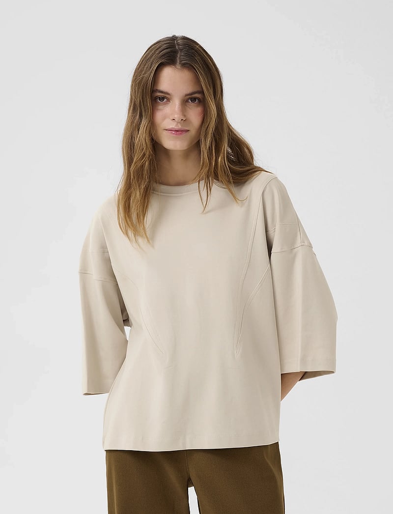 Karen By Simonsen - KBBristol Tee - t-shirts - pumice stone - 0