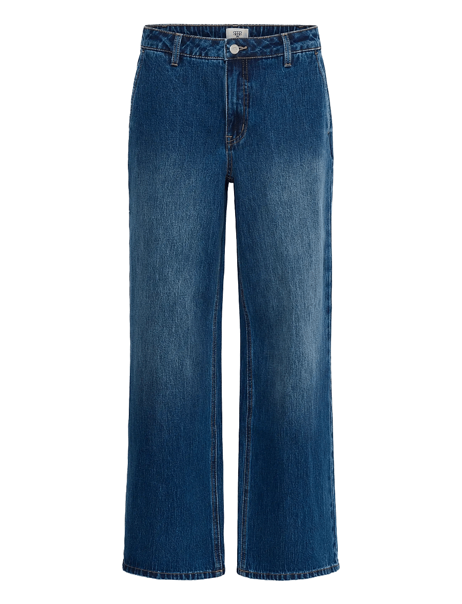 Karen By Simonsen - KBBonnie Jeans - hosen mit weitem bein - dark blue denim - 1