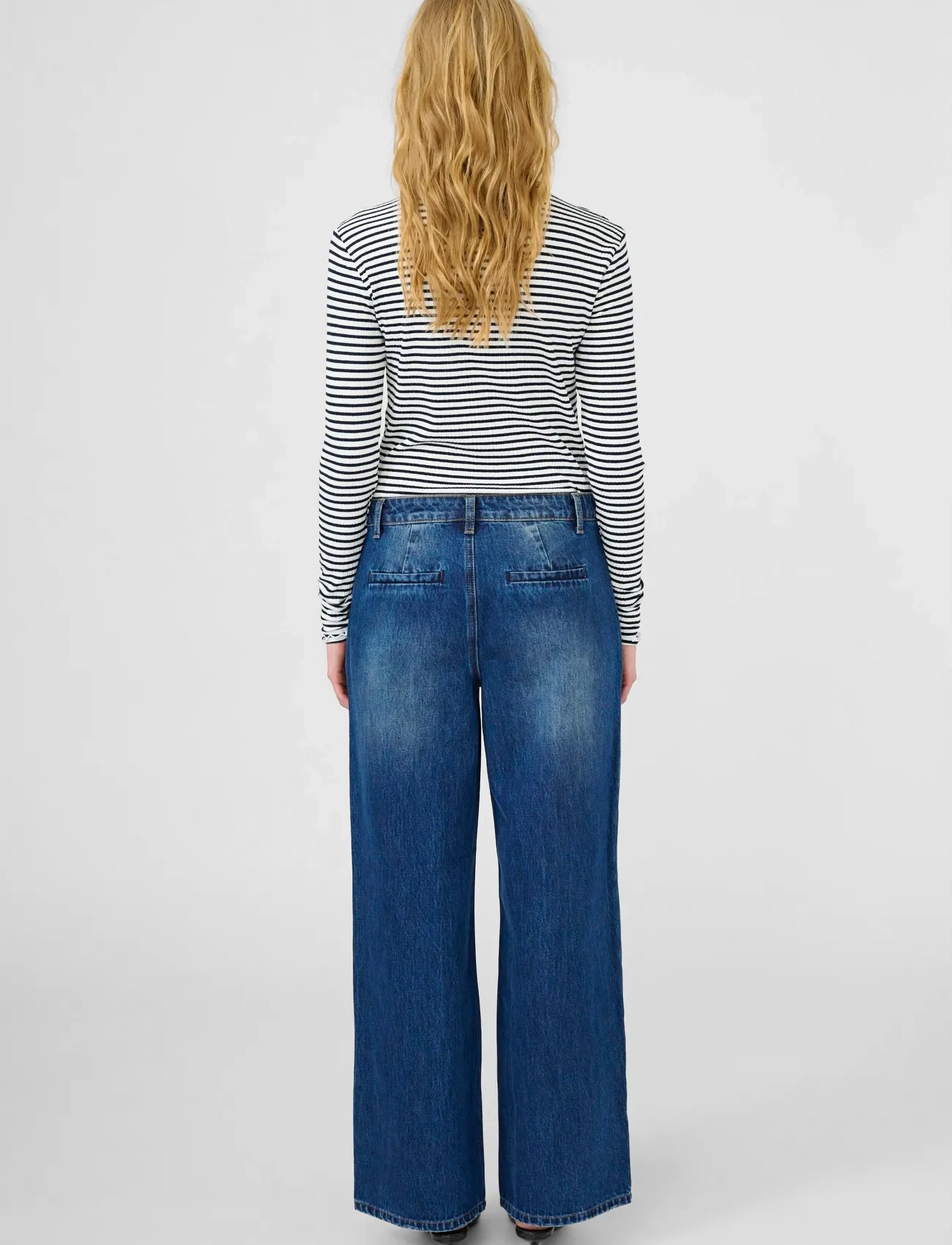 Karen By Simonsen - KBBonnie Jeans - hosen mit weitem bein - dark blue denim - 4