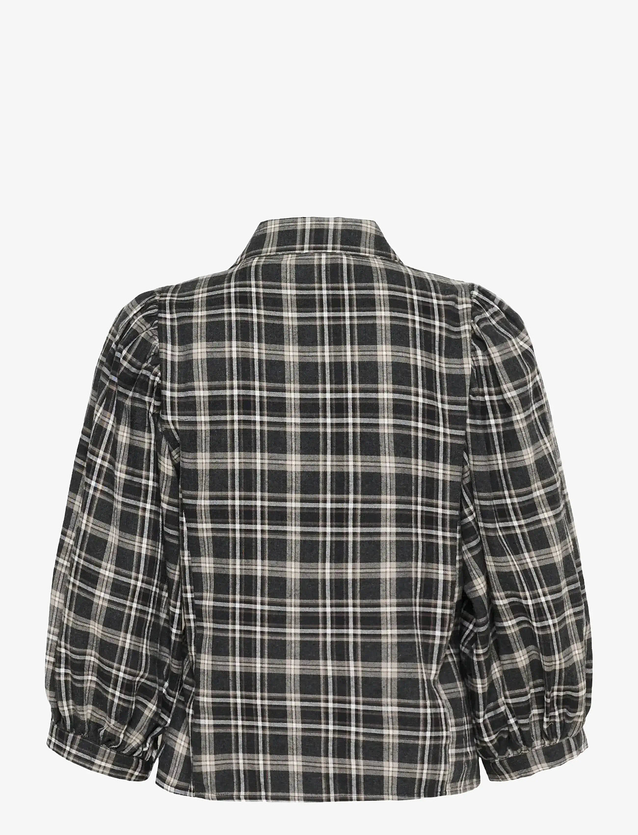 Karen By Simonsen - KBBelis Frosty Blouse - långärmade skjortor - thunderstorm check - 2