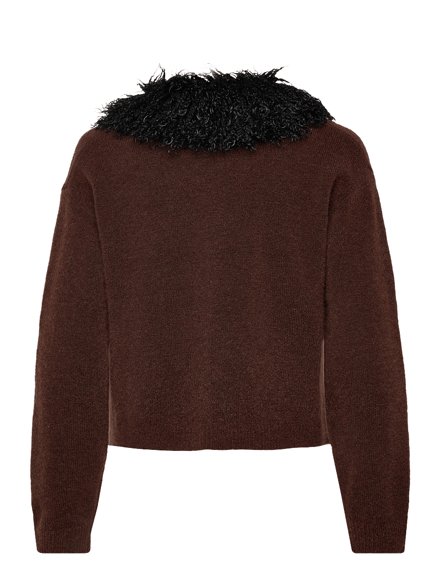 Karen By Simonsen - KBBelinda Cardigan - lyhyet villakangastakit - bracken - 1