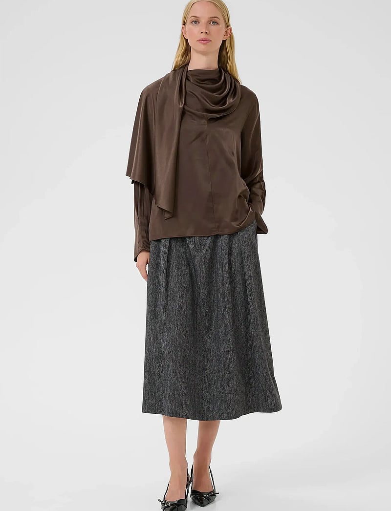 Karen By Simonsen - KBBlanca Blouse - pikkade varrukatega pluusid - bracken - 3