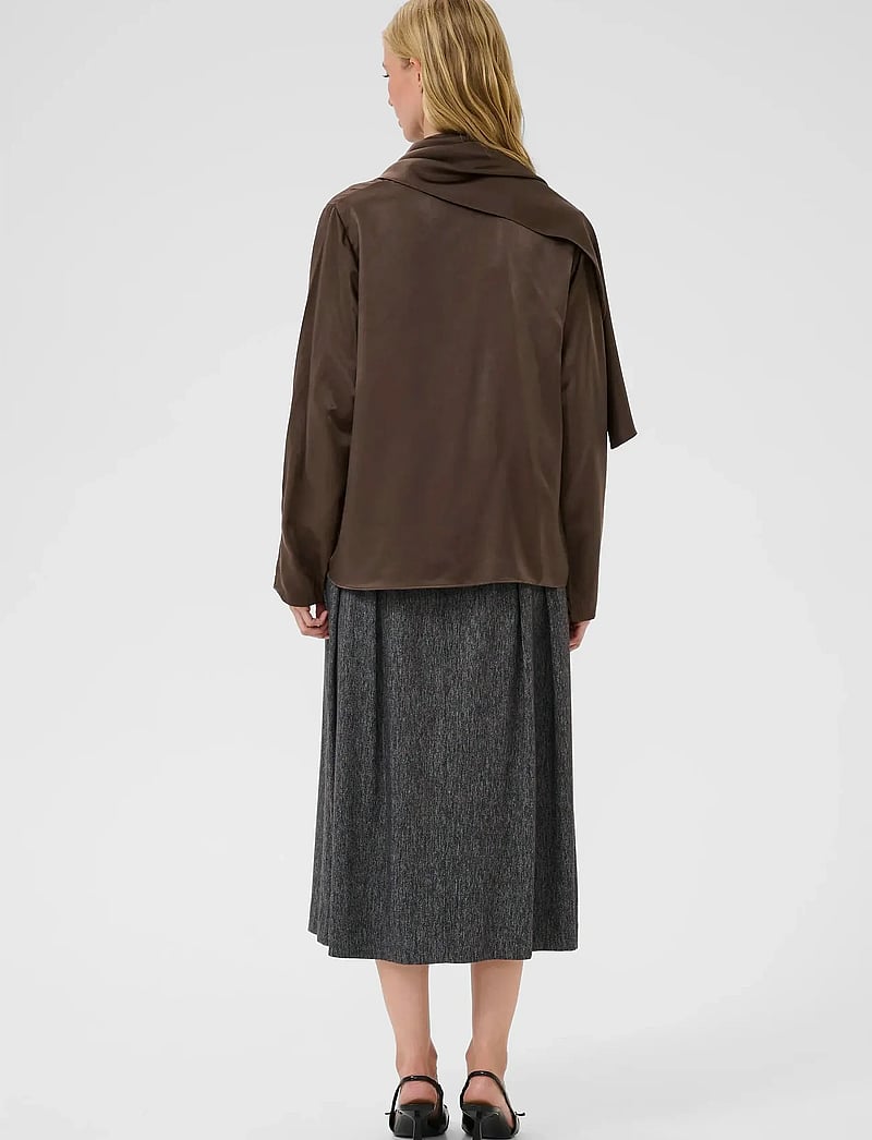 Karen By Simonsen - KBBlanca Blouse - pikkade varrukatega pluusid - bracken - 4