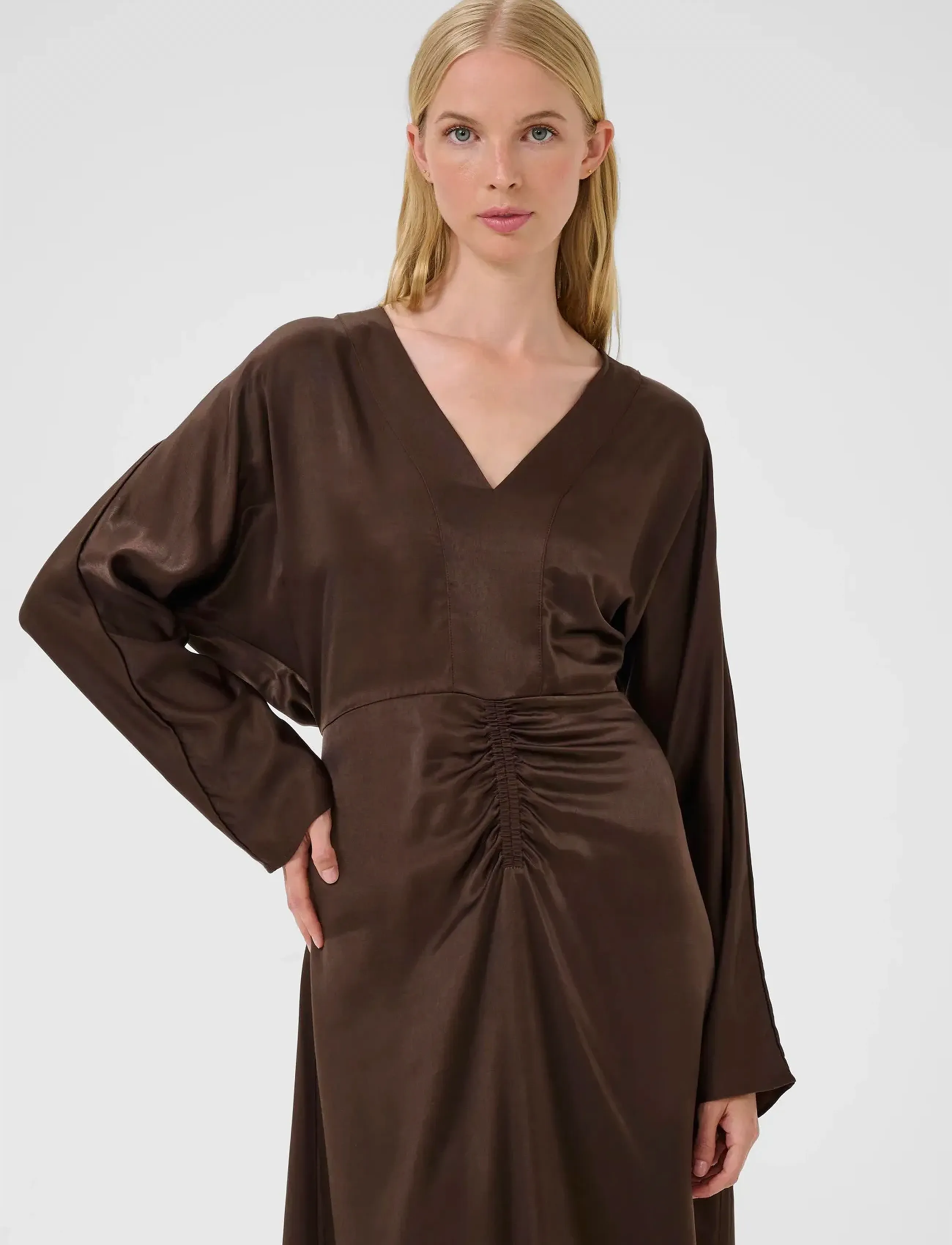 Karen By Simonsen KBBlanca Long Dress - Tøj - BRACKEN / brown