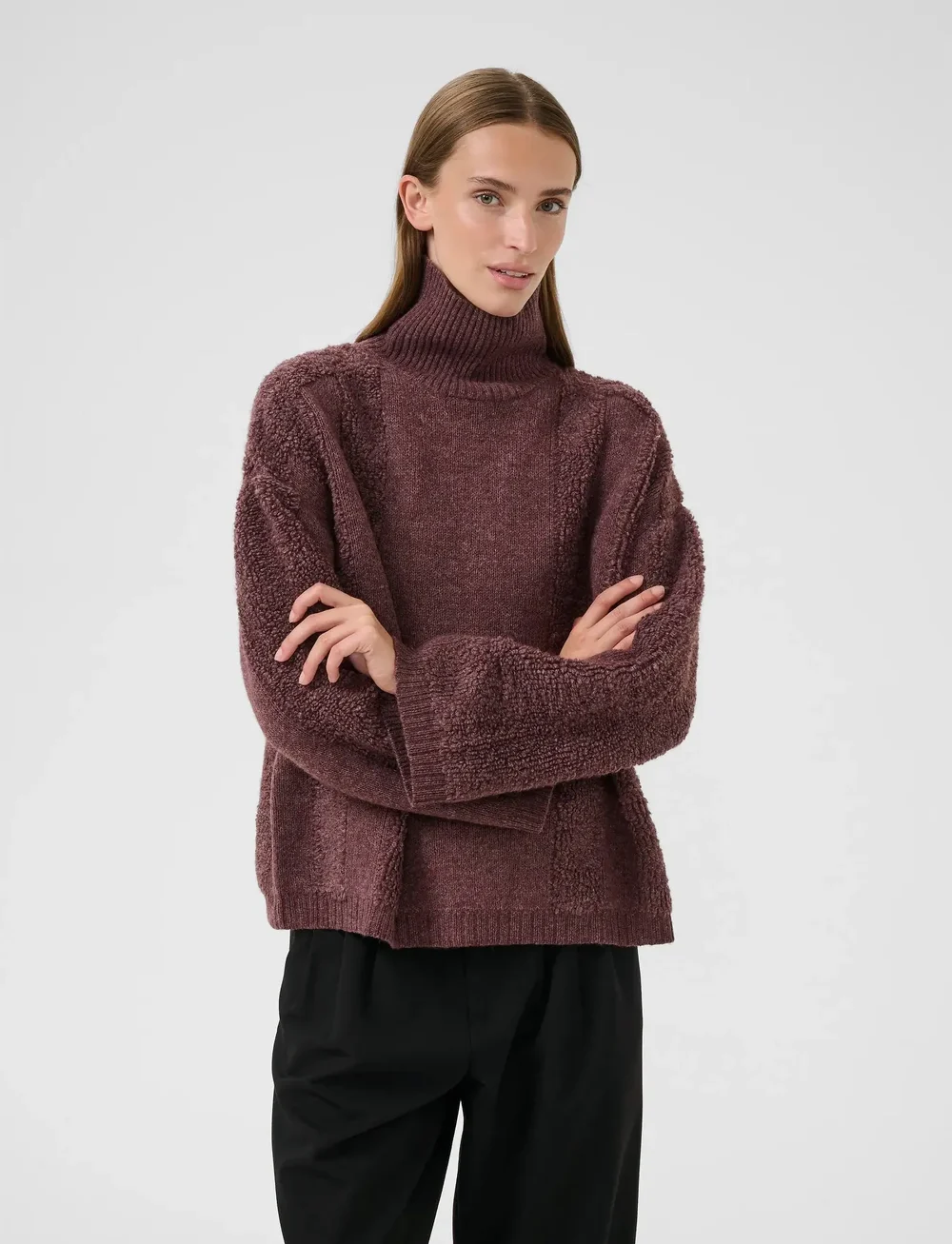 Karen By Simonsen - KBBiancamaria T'Neck - striktrøjer - huckleberry - 0