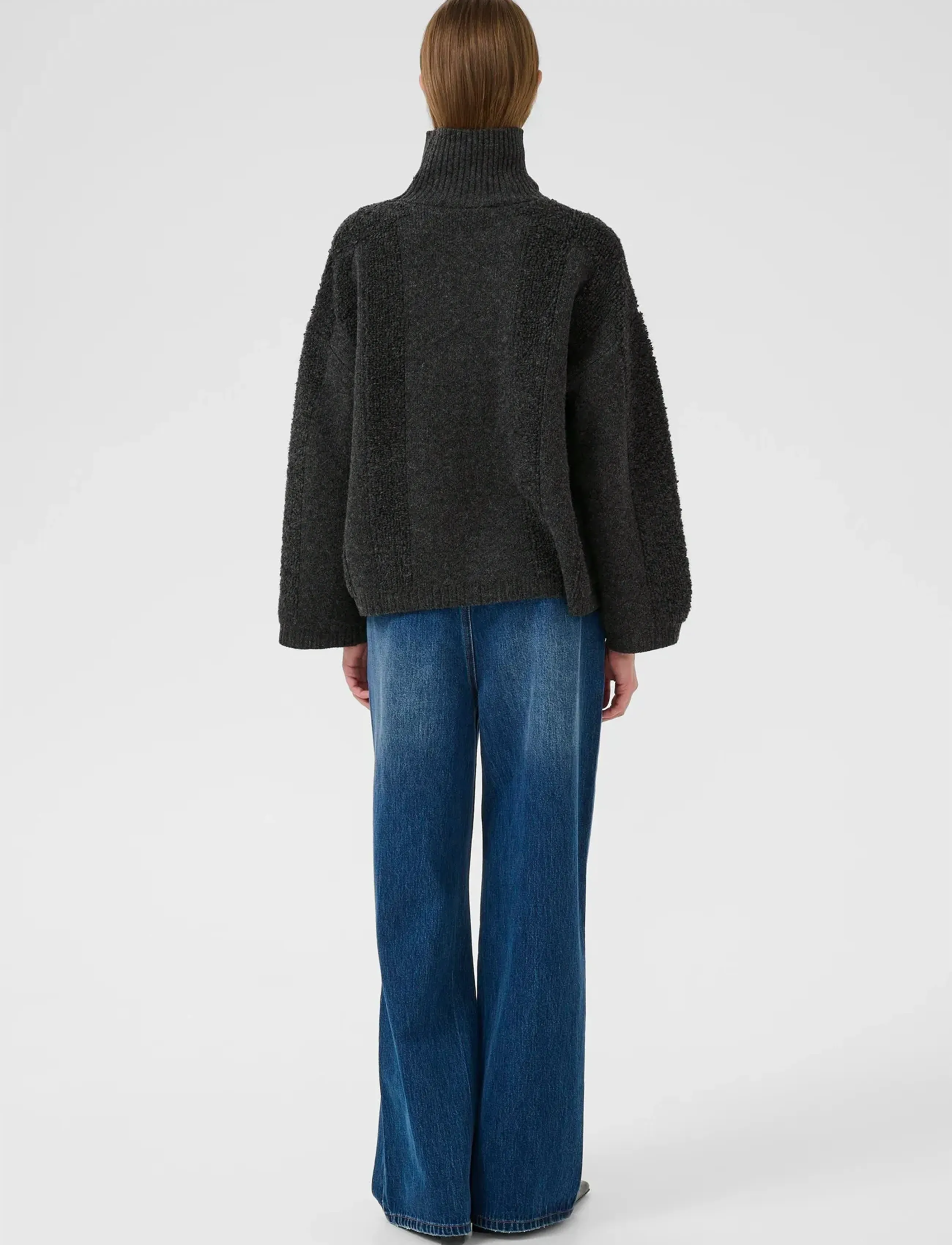 Karen By Simonsen - KBBiancamaria T'Neck - striktrøjer - medium grey melange - 4