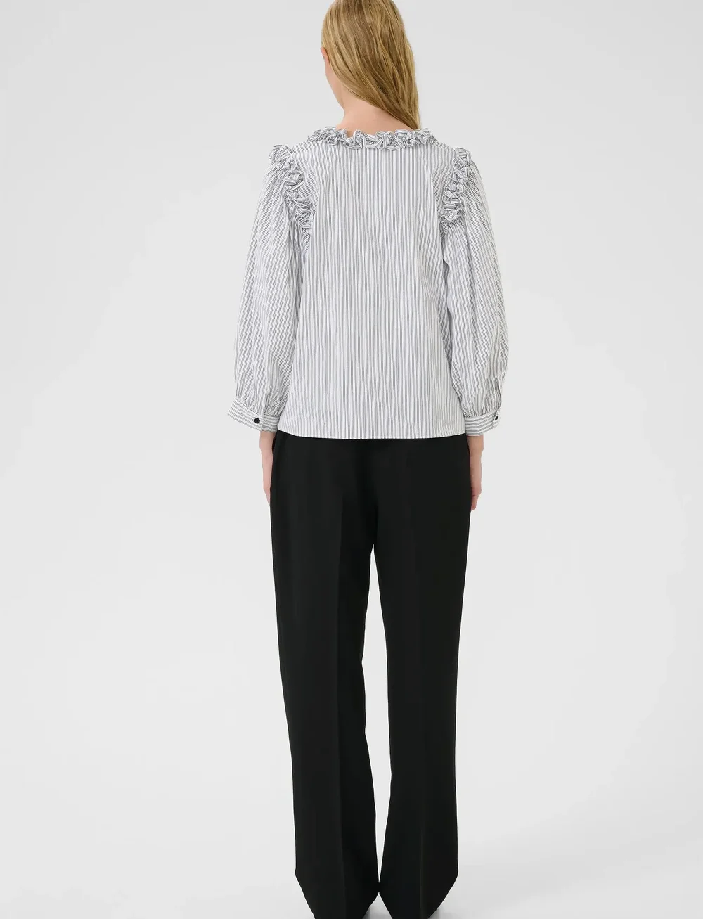 Karen By Simonsen - KBBeatrice Blouse - langærmede bluser - white stripe - 4