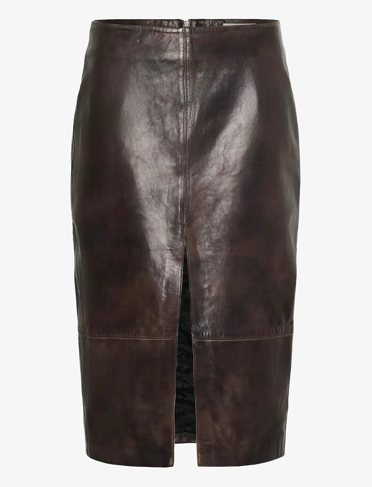 Karen By Simonsen - KBBrooklyn Leather Skirt - lædernederdele - bracken - 1