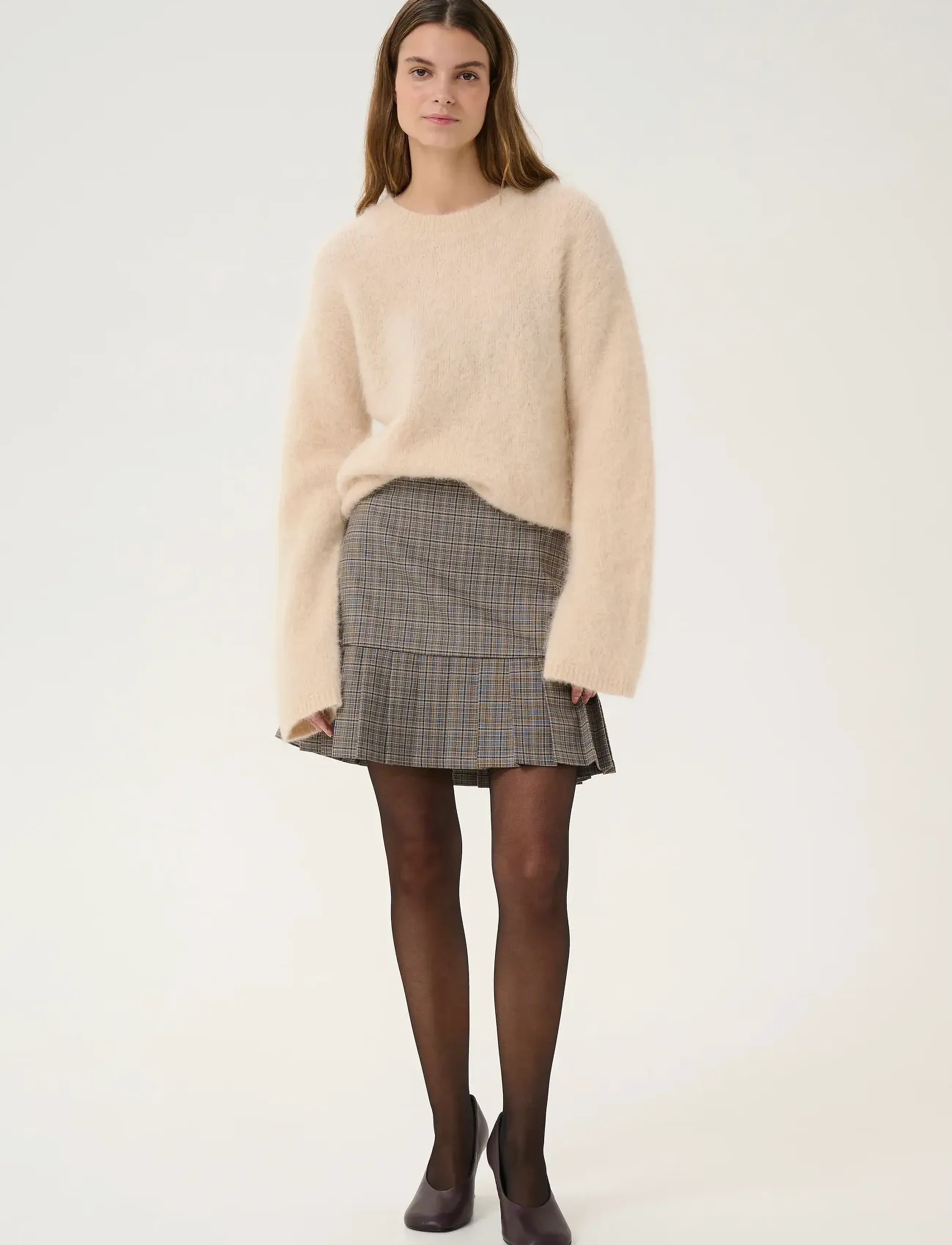 Karen By Simonsen - KBBorg Skirt - jupes plissées - borg check - 3