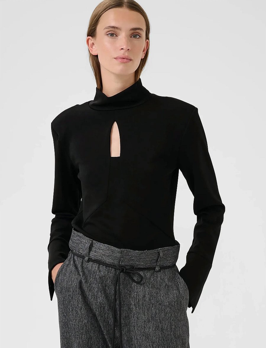 Karen By Simonsen - KBBrittany Turtleneck - långärmade toppar - meteorite - 0
