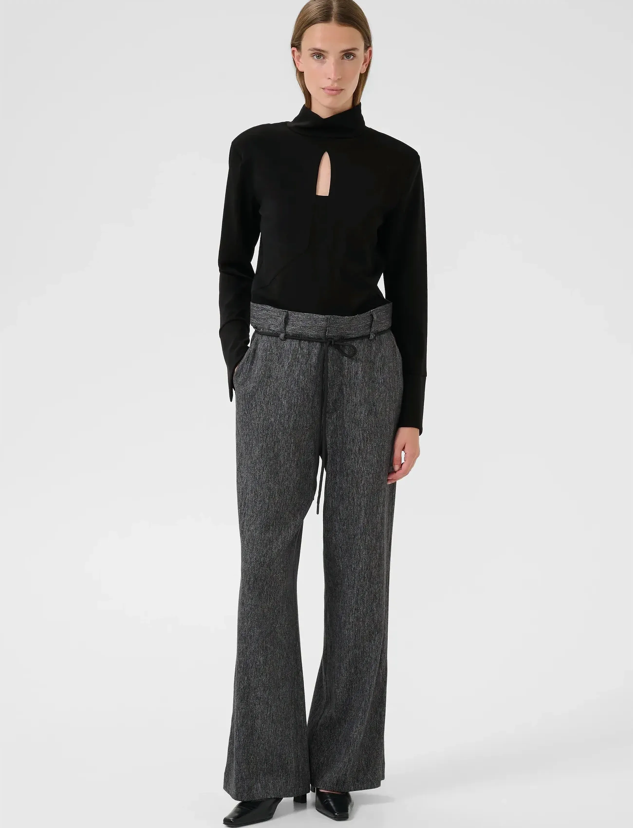 Karen By Simonsen - KBBrittany Turtleneck - long-sleeved tops - meteorite - 3