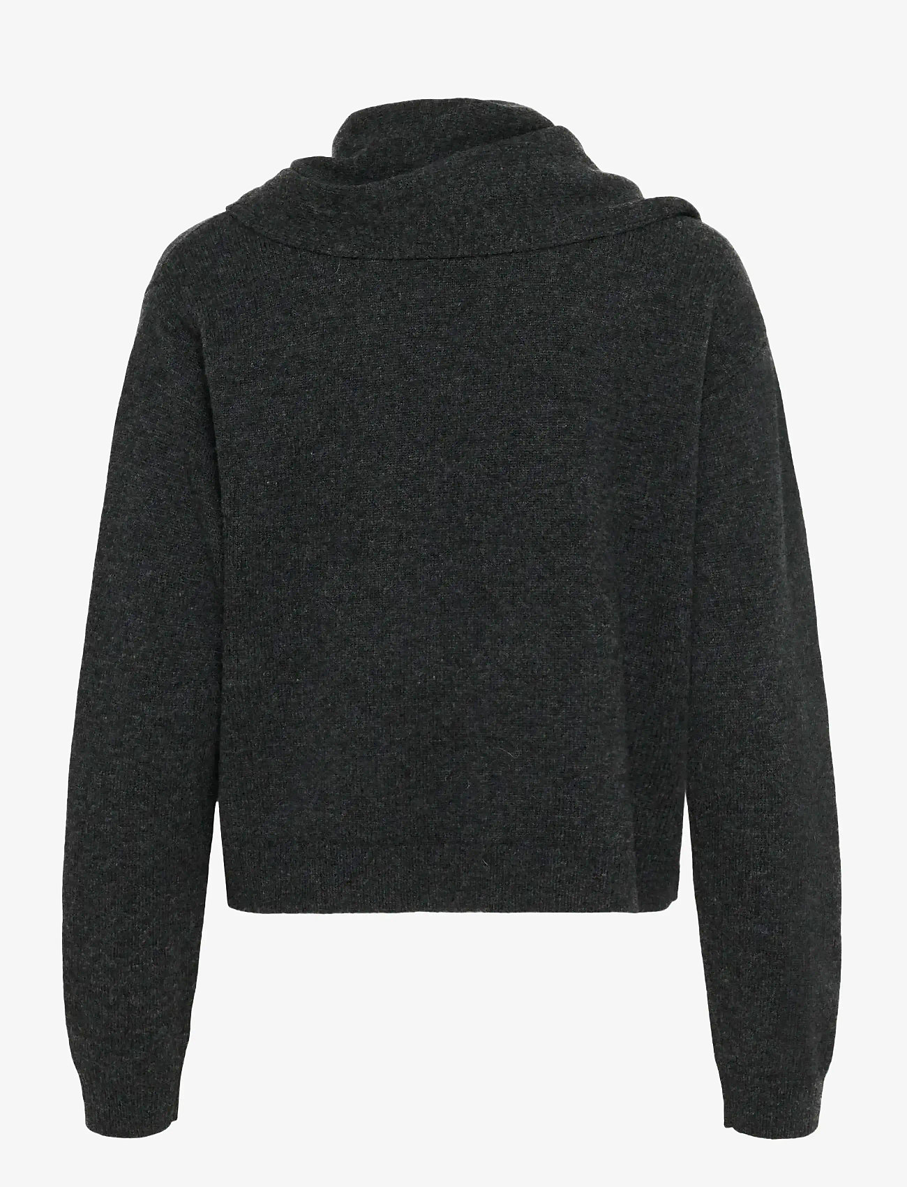 Karen By Simonsen - KBBerenice Pullover - stickade tröjor - dark gray melange - 2