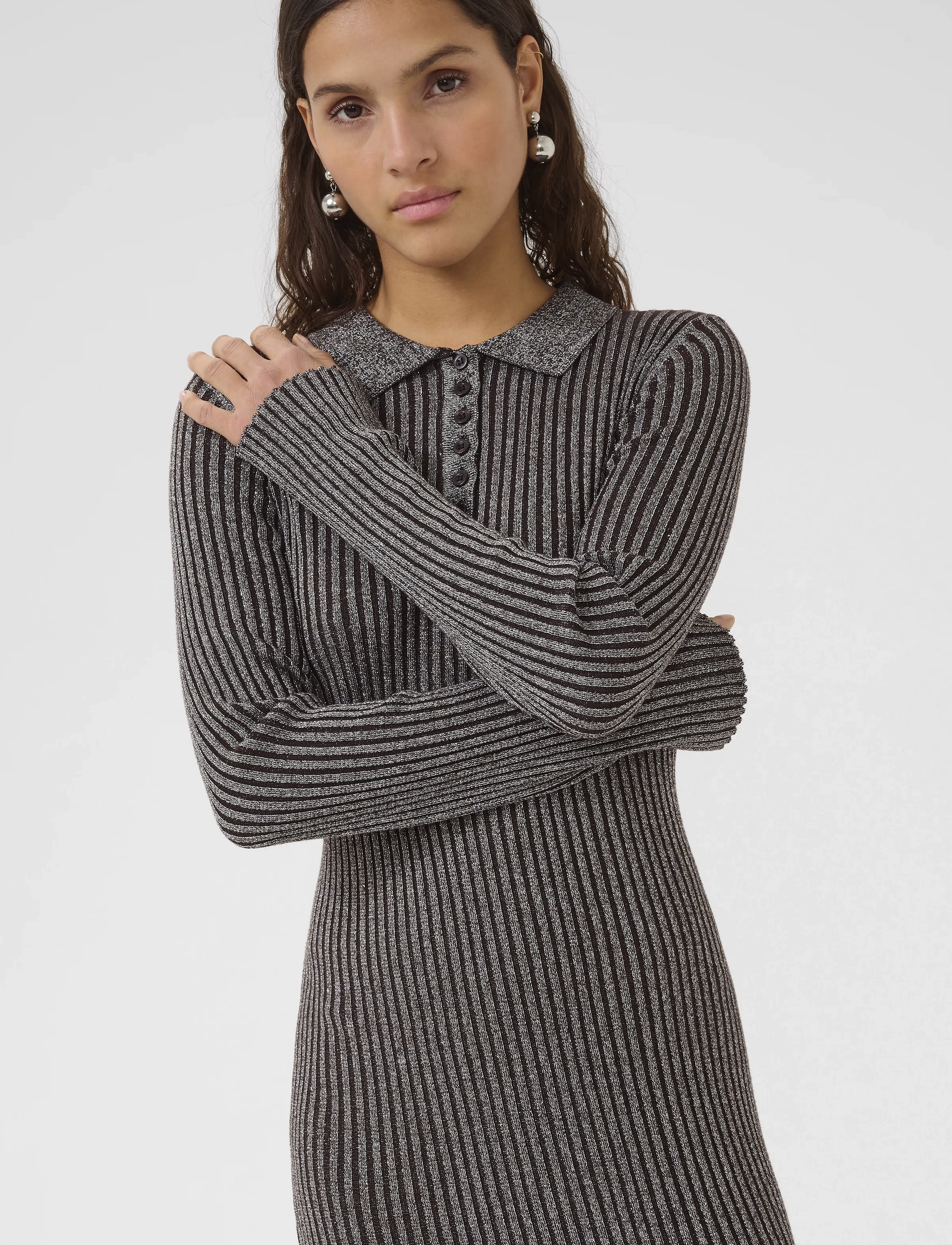 Karen By Simonsen Kbulima Polo Dress, M, Black, Kjoler > Knælange Og Midi, Dame