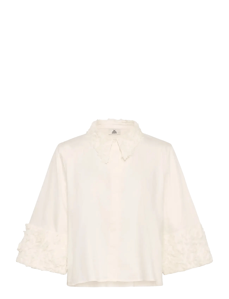 Karen By Simonsen - KBCleo Clarissa Shirt - pikkade varrukatega särgid - egret - 1