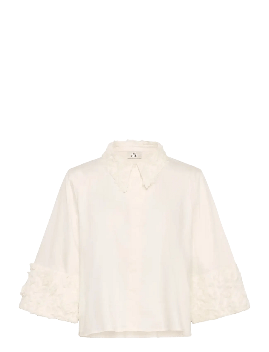 Karen By Simonsen - KBCleo Clarissa Shirt - pikkade varrukatega särgid - egret - 1