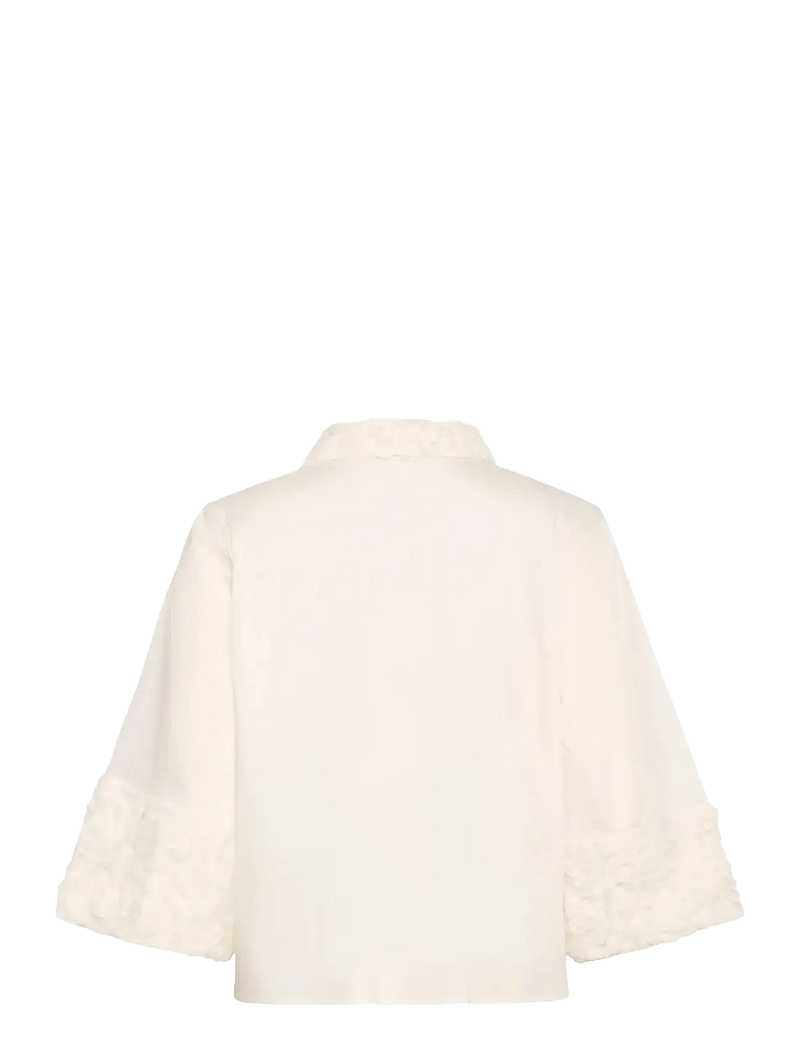 Karen By Simonsen - KBCleo Clarissa Shirt - pikkade varrukatega särgid - egret - 2