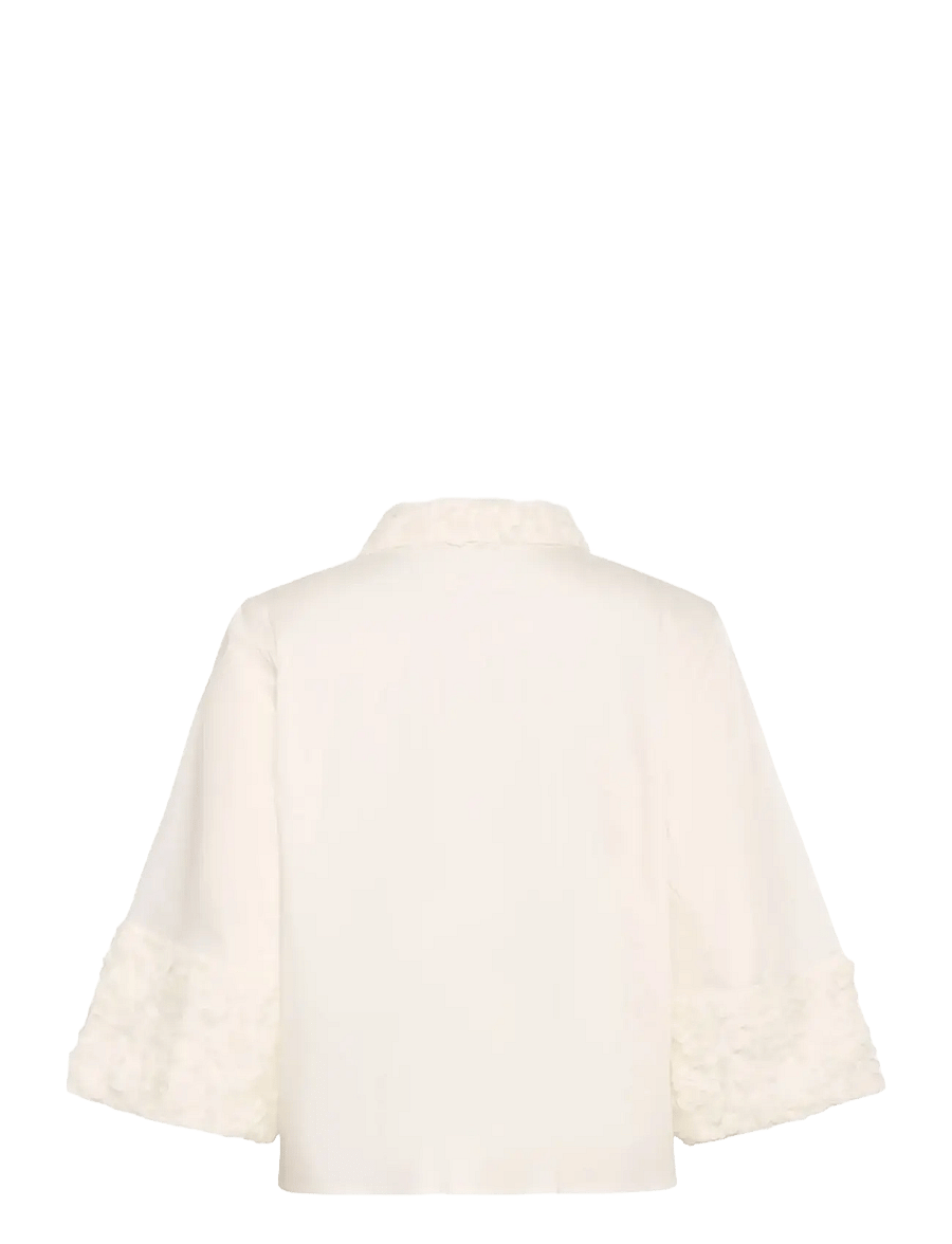 Karen By Simonsen - KBCleo Clarissa Shirt - pikkade varrukatega särgid - egret - 2