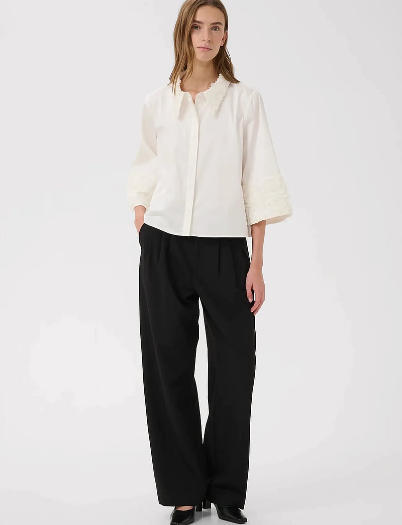 Karen By Simonsen - KBCleo Clarissa Shirt - pikkade varrukatega särgid - egret - 3