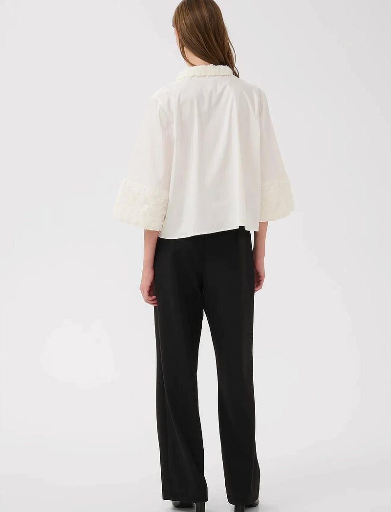 Karen By Simonsen - KBCleo Clarissa Shirt - pikkade varrukatega särgid - egret - 4