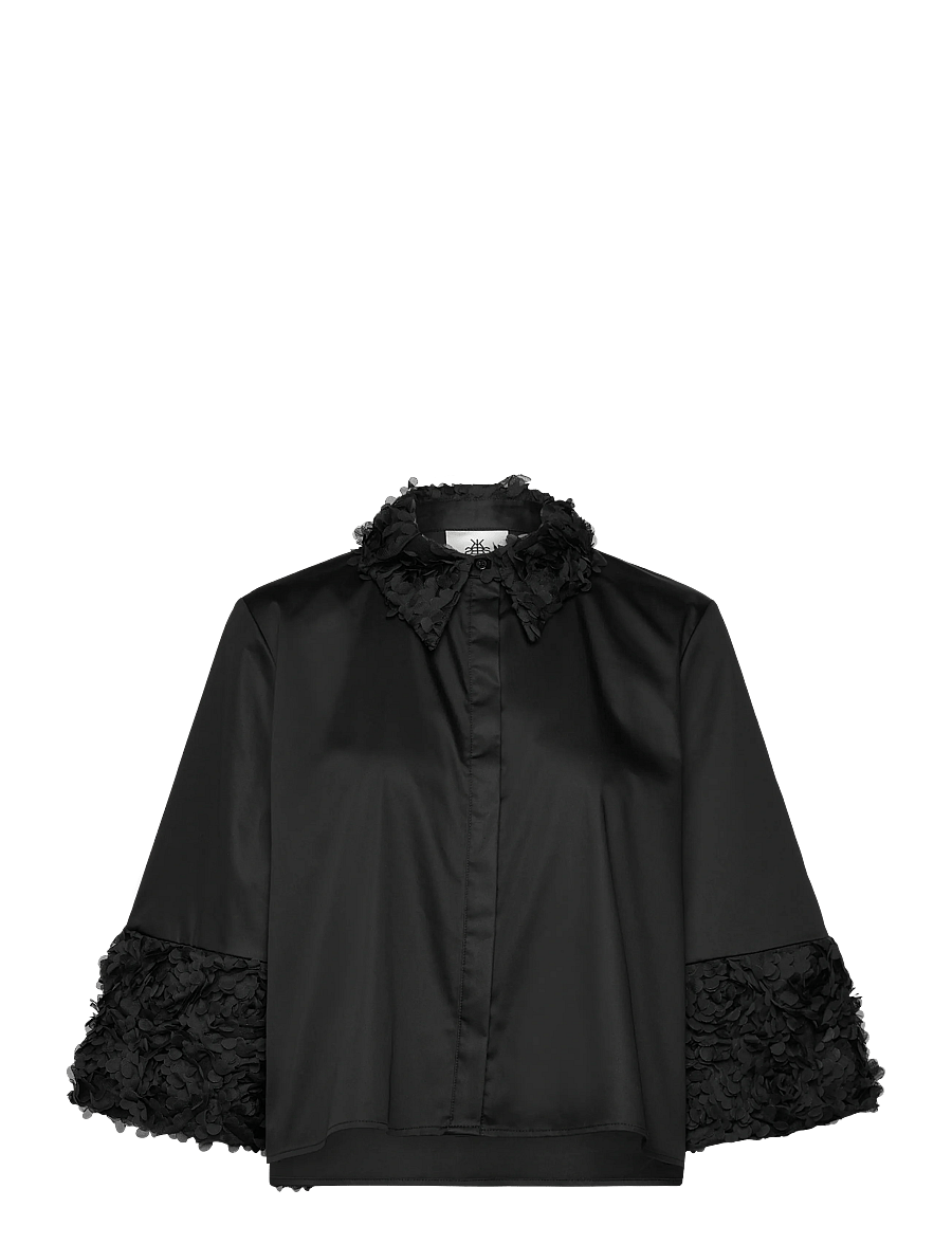 Karen By Simonsen - KBCleo Clarissa Shirt - langärmlige hemden - meteorite - 0