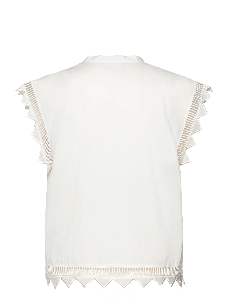 Karen By Simonsen - KBOmmi Shirt Top - sleeveless blouses - bright white - 1