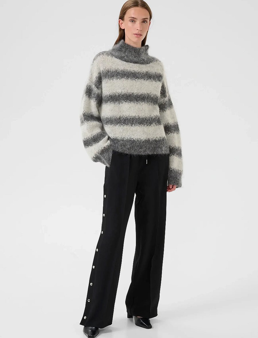 Karen By Simonsen - KBChase Turtleneck - striktrøjer - thunderstorm - 3