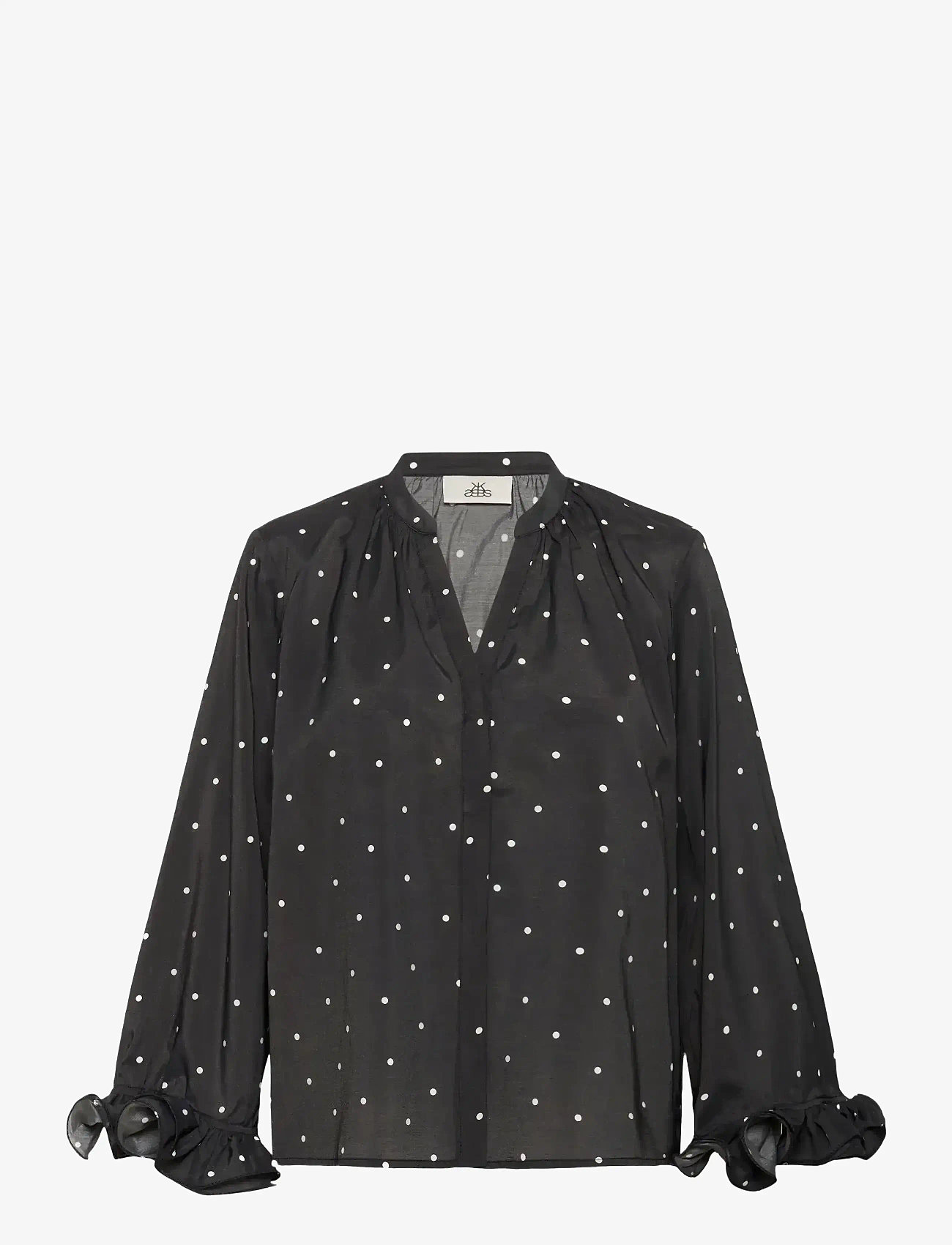 Karen By Simonsen - KBCaroline Blouse - långärmade blusar - caroline print meteorite - 0