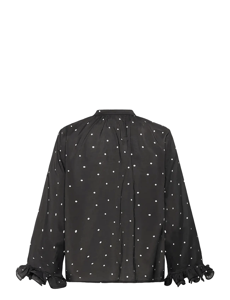 Karen By Simonsen - KBCaroline Blouse - long sleeved blouses - caroline print meteorite - 1