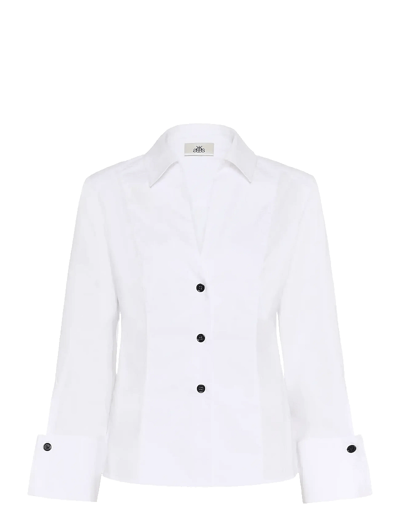 Karen By Simonsen - KBClaudia Shirt - long-sleeved shirts - bright white - 0